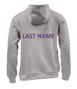 BMS BELLBROOK BASEBALL PLAYER HOODIE with LAST NAME on Back