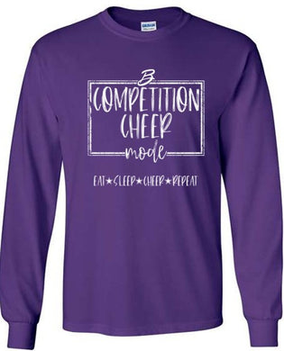 Competition Cheer Mode Purple Long Sleeve Shirt