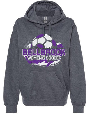 BHS Women's Soccer Adult Dark Heather Softstyle Hoodie - 