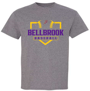 BMS "Bellbrook Baseball" Graphite T-Shirt