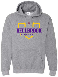 BMS "Bellbrook Baseball" Graphite Spirit Wear Hoodie
