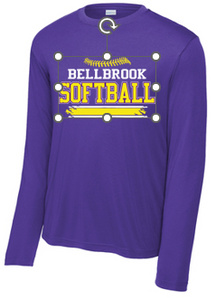 BMS "Bellbrook Softball" Adult Moisture Management Long Sleeve Shirt
