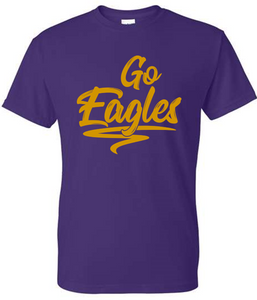 "Go Eagles" Heather Purple Tri-Blend Shirt