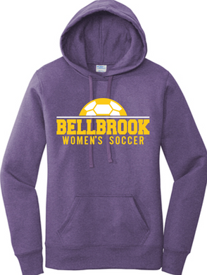 BHS Women's Soccer LADIES Purple Heather Hoodie