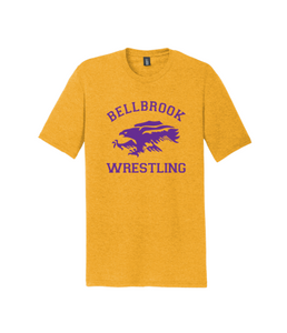 "Bellbrook Wrestling" Vintage Gold Heather Tri-Blend Shirt