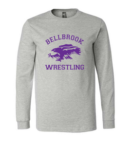 "Bellbrook Wrestling" Adult Athletic Heather Long Sleeve Shirt