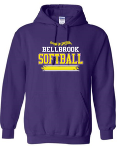 BMS "Bellbrook Softball" Purple Spirit Wear Hoodie