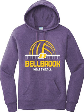 BHS Volleyball LADIES 50/50 Heather Purple Hoodie