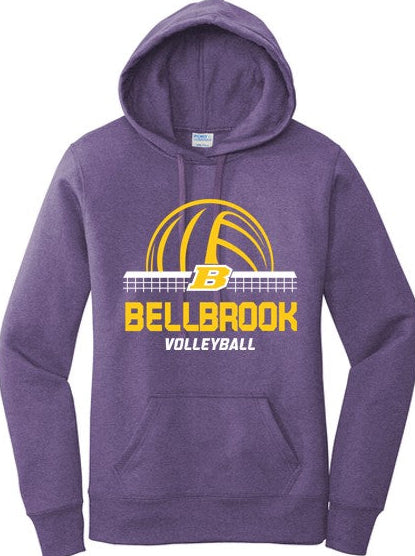 BHS Volleyball LADIES 50/50 Heather Purple Hoodie