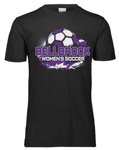 BHS Women's Soccer Adult Black Frost Tri-Blend Shirt