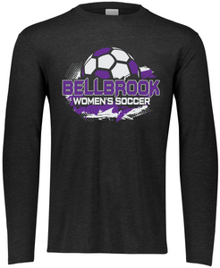 BHS Women's Soccer Adult Black Frost Tri-Blend Long Sleeve Shirt