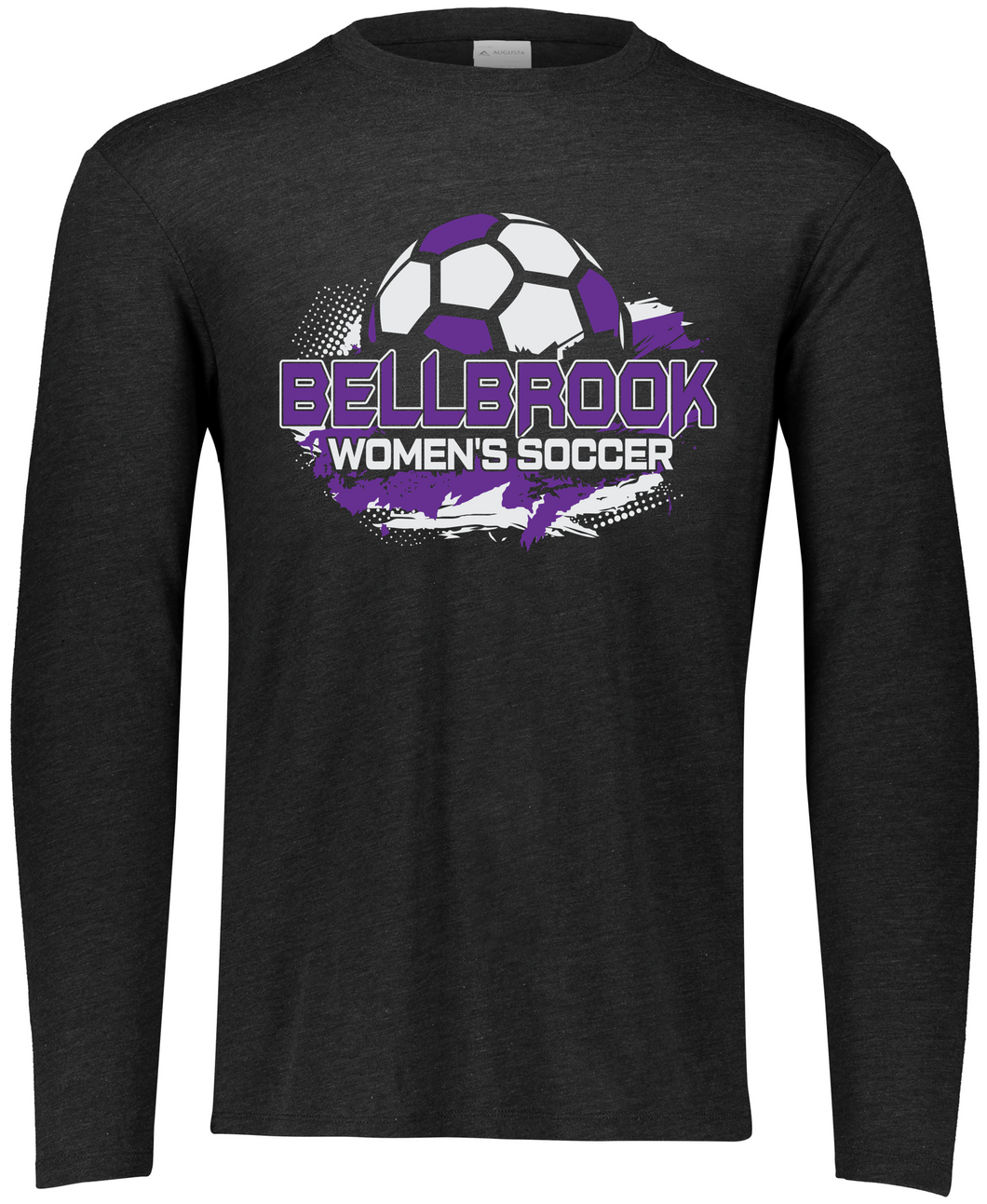 BHS Women's Soccer Adult Black Frost Tri-Blend Long Sleeve Shirt
