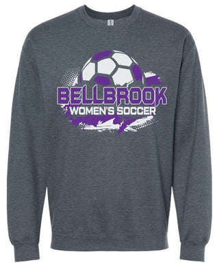 BHS Women's Soccer Adult Dark Heather Crewneck Sweatshirt