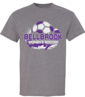 BHS Women's Soccer Adult Graphite Heather 50/50 T-Shirt