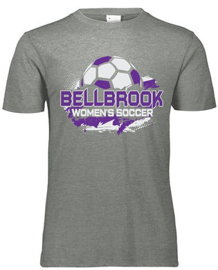 BHS Women's Soccer Adult Grey Frost Tri-Blend Shirt
