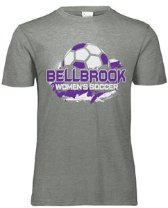 BHS Women's Soccer Adult Grey Frost Tri-Blend Shirt