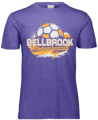 BHS Women's Soccer Adult Heather Purple Tri-Blend Shirt