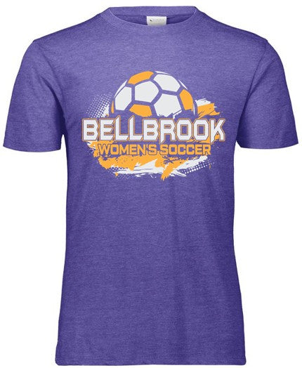 BHS Women's Soccer Adult Heather Purple Tri-Blend Shirt