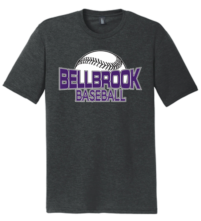 Bellbrook Middle School Baseball Tri Blend Shirt - Black Frost