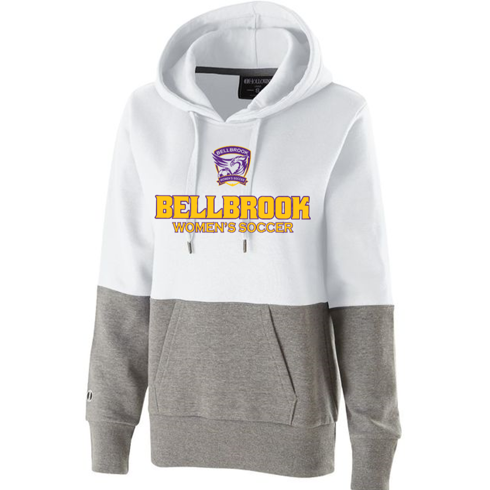 BHS Women's Soccer Ladies Ration White/Grey Cotton Hoodie