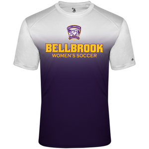 BHS Women's Soccer Adult White/Purple Ombre Shirt