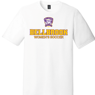 BHS Women's Soccer Adult Tri Blend White Short Sleeve