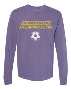 BHS Women's Soccer Light Washed Purple Long Sleeve Shirt