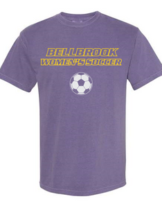 BHS Women's Soccer Light Washed Purple Short Sleeve Shirt