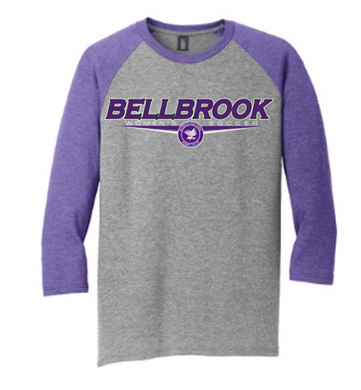 BHS Women's Soccer Adult Tri-Blend 3/4 Sleeve Raglan Shirt