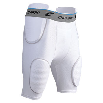 Bellbrook Middle School Football 5-PAD FORM White/Grey Integrated Girdle (Optional)