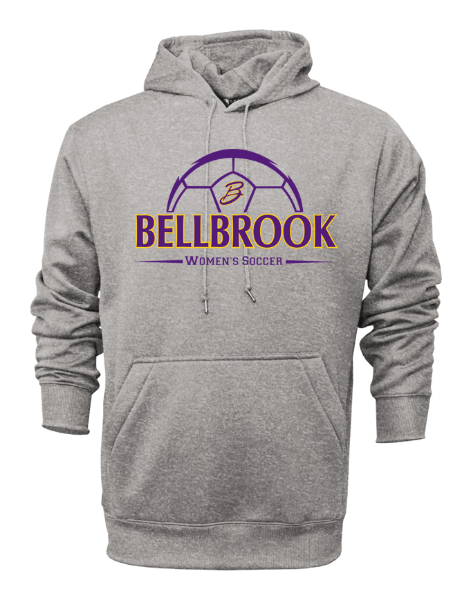 BHS Women's Soccer Adult Heather Grey Moisture Management Hoodie