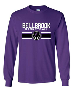 BMS Basketball Purple Spirit Wear Long Sleeve 100% Cotton Shirt