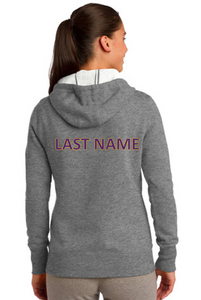 BMS SOFTBALL PLAYER PREMIER HOODIE with LAST NAME on back - Ladies Cut