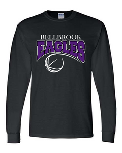 "Bellbrook Eagles" Basketball Nike Heather Grey Cotton Long Sleeve Shirt