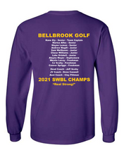 Bellbrook HS Golf  2021 SWBL Champions Purple 100% Cotton Long Sleeve Shirt