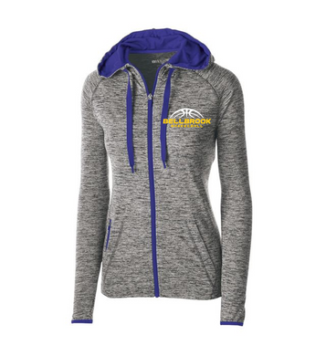 BHS Bellbrook Basketball Ladies Embroidered Zip Hoodie