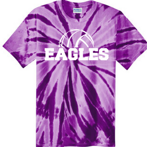BHS Volleyball Adult Purple Tie-Dyed T-Shirt