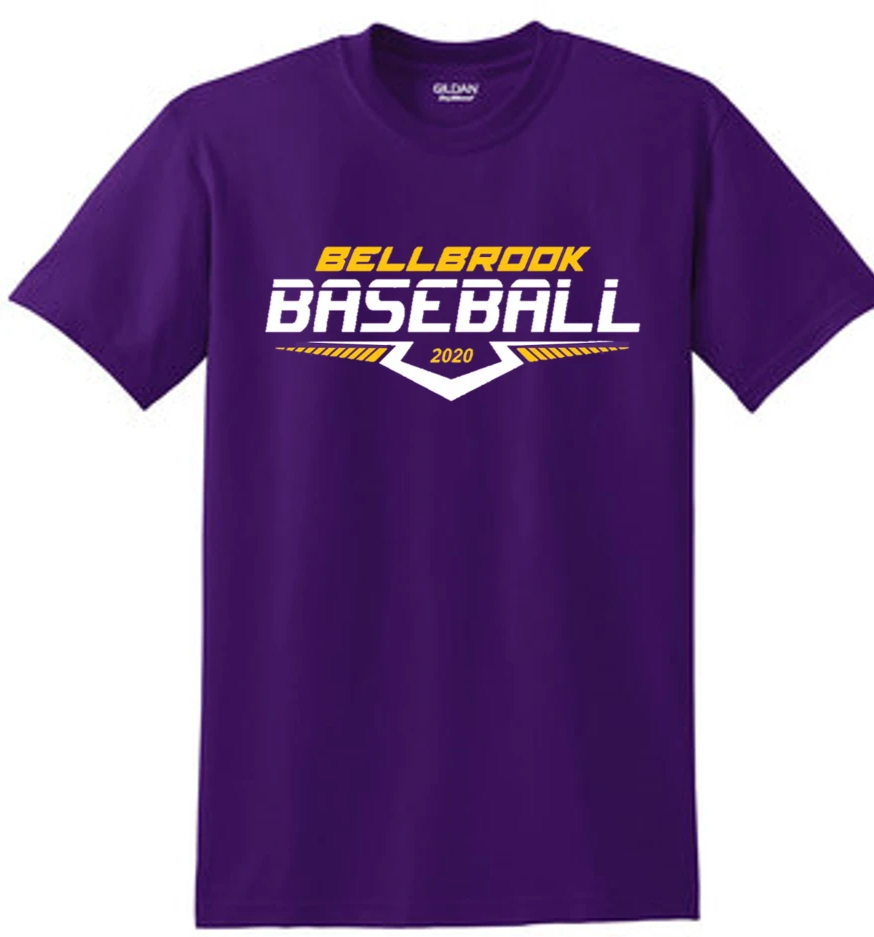 Copy of Bellbrook Middle School Baseball Purple T-Shirt