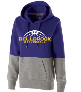 Bellbrook "Bellbrook Basketball" Ladies Ration Hoodie - Purple/Charcoal Heather