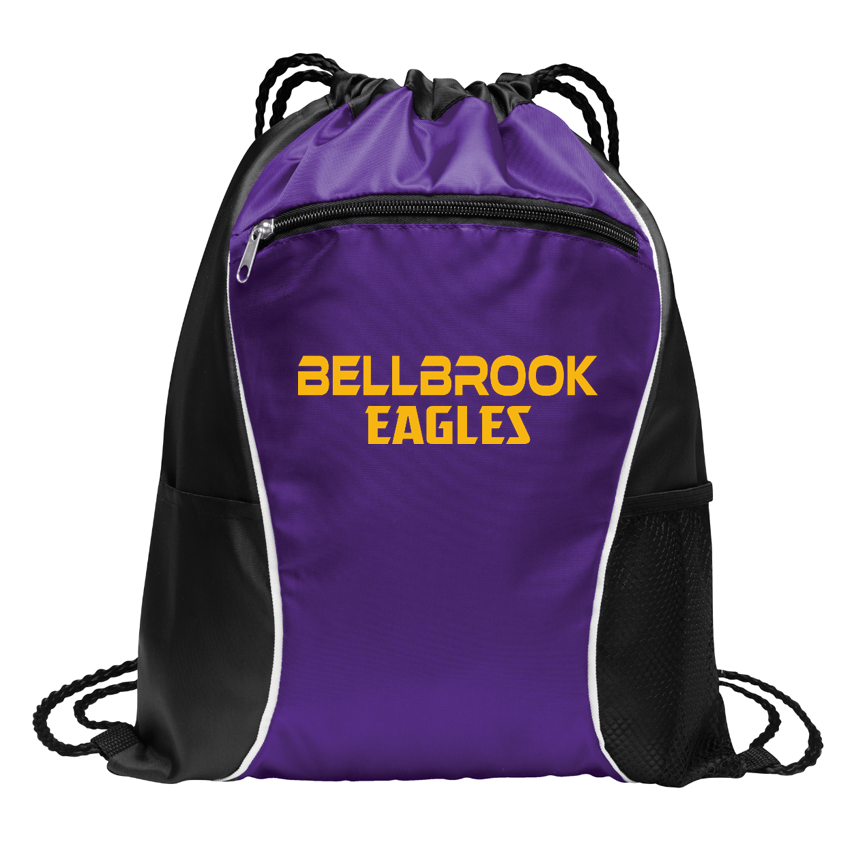 Bellbrook Eagles Purple/Black/White Drawstring Bag