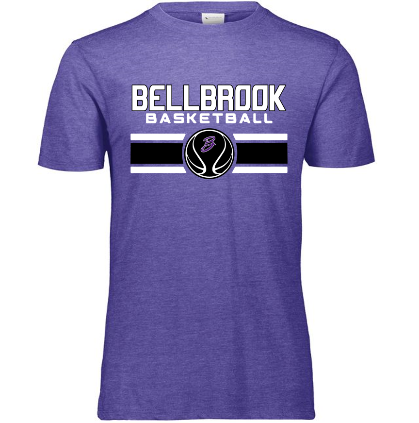 BMS Basketball Purple Spirit Wear Tri-Blend Shirt
