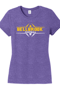 Wee Eagles "Bellbrook Football" Ladies Purple Frost Tri-Blend Shirt