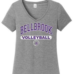 Bellbrook Middle School Volleyball Ladies V- Neck Tri-Blend Shirt