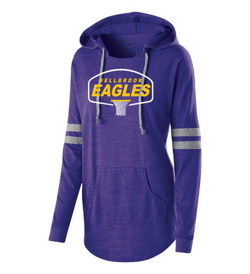 BHS Bellbrook Eagles Basketball Ladies Vintage Long Sleeve Hoodie