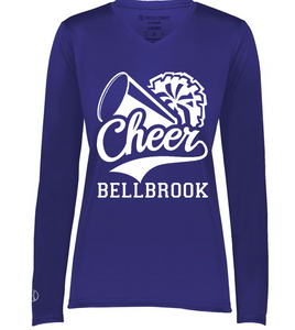 Wee Eagles Cheer "Bellbrook Cheer" Girls or Ladies Long Sleeve Purple Shirt