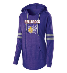 Wee Eagles "Bellbrook Basketball" Ladies Vintage Long Sleeve Hoodie