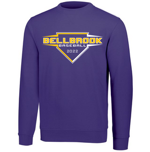 BMS "Bellbrook Baseball" Purple Crewneck Sweatshirt