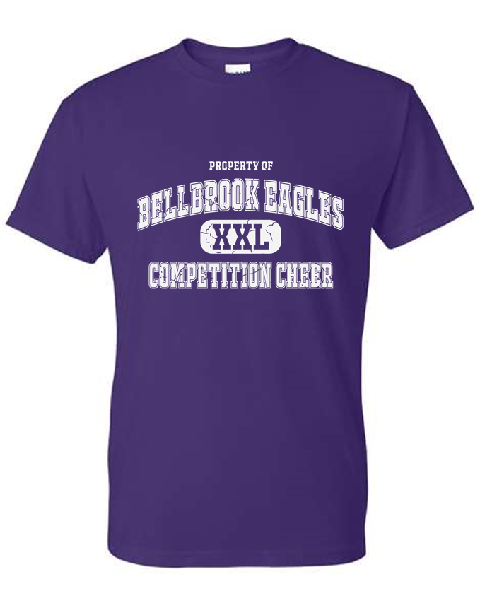 Competition Cheer Bellbrook Eagles XXL Purple T-Shirt